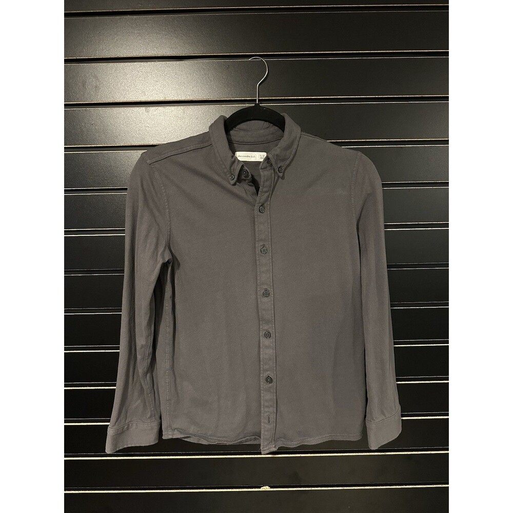 Abercrombie Kids Boys Long Sleeve Button Down Size 11/12 T-Shirt Material - Grey